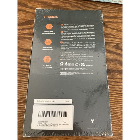Torras Military Grade Shockproof 6.7” Screen Protector For iPhone 2 Pack - Picture 2 of 4